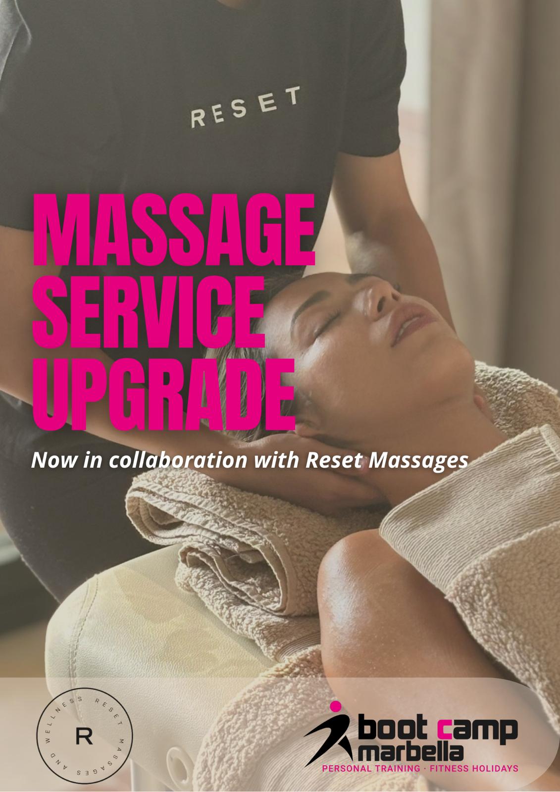 Reset Massages For Boot Camp Marbella